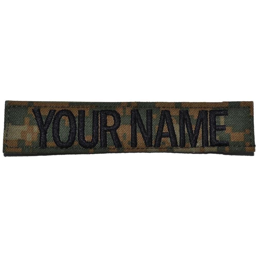 Single Name Tape w/ Hook Fastener Backing - Woodland Marpat