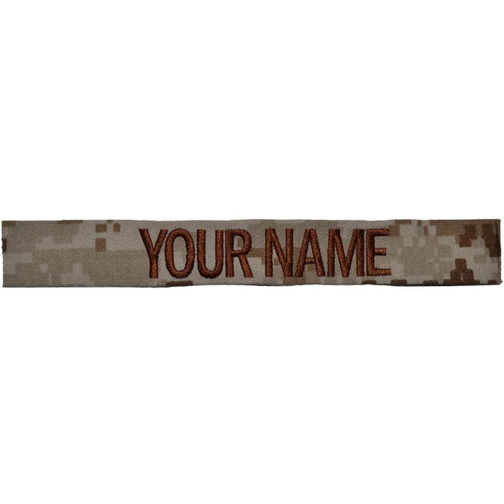 Single Name Tape w/o Hook Fastener Backing (sew-on) - Desert Marpat