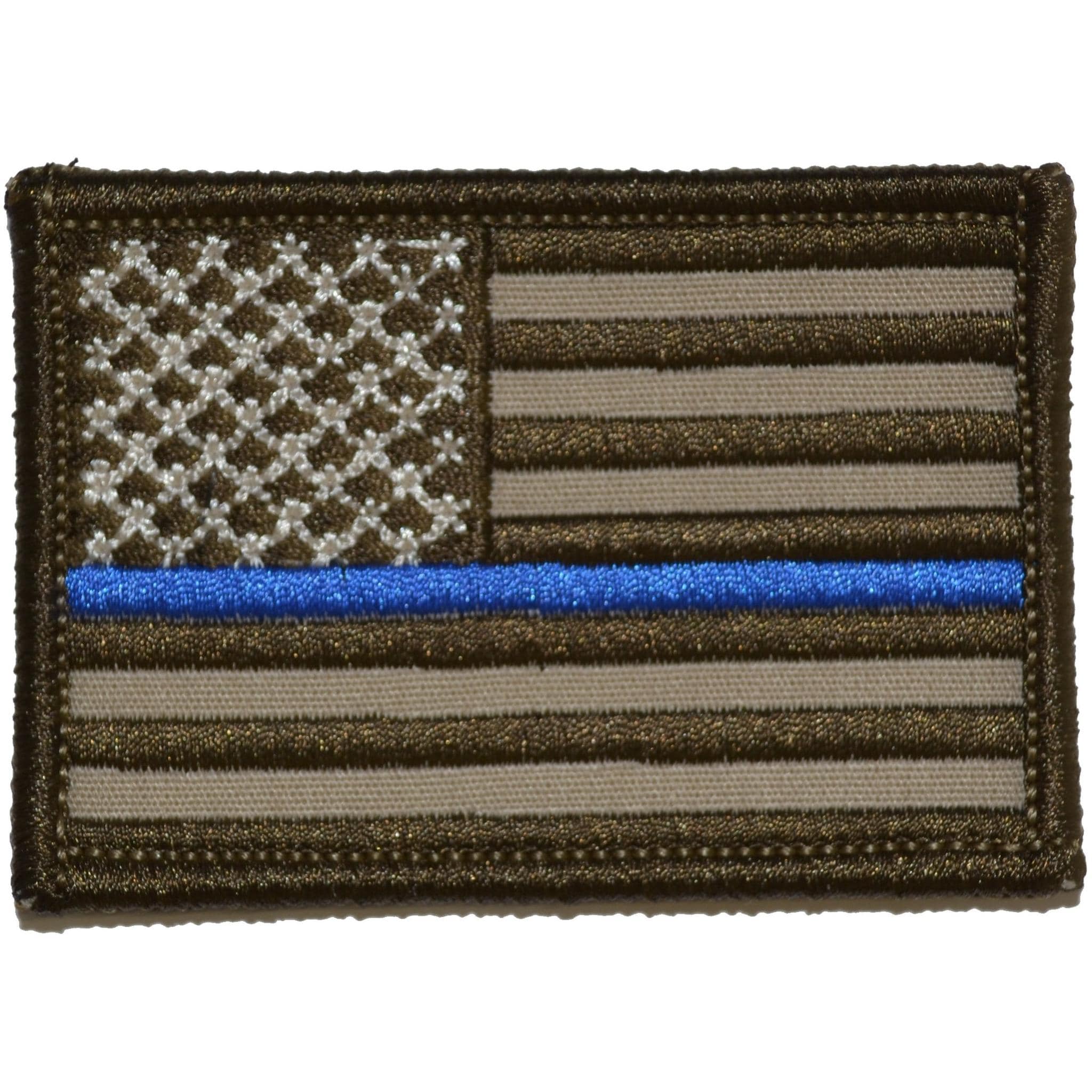 Thin Blue Line American Flag - 2x3 Patch