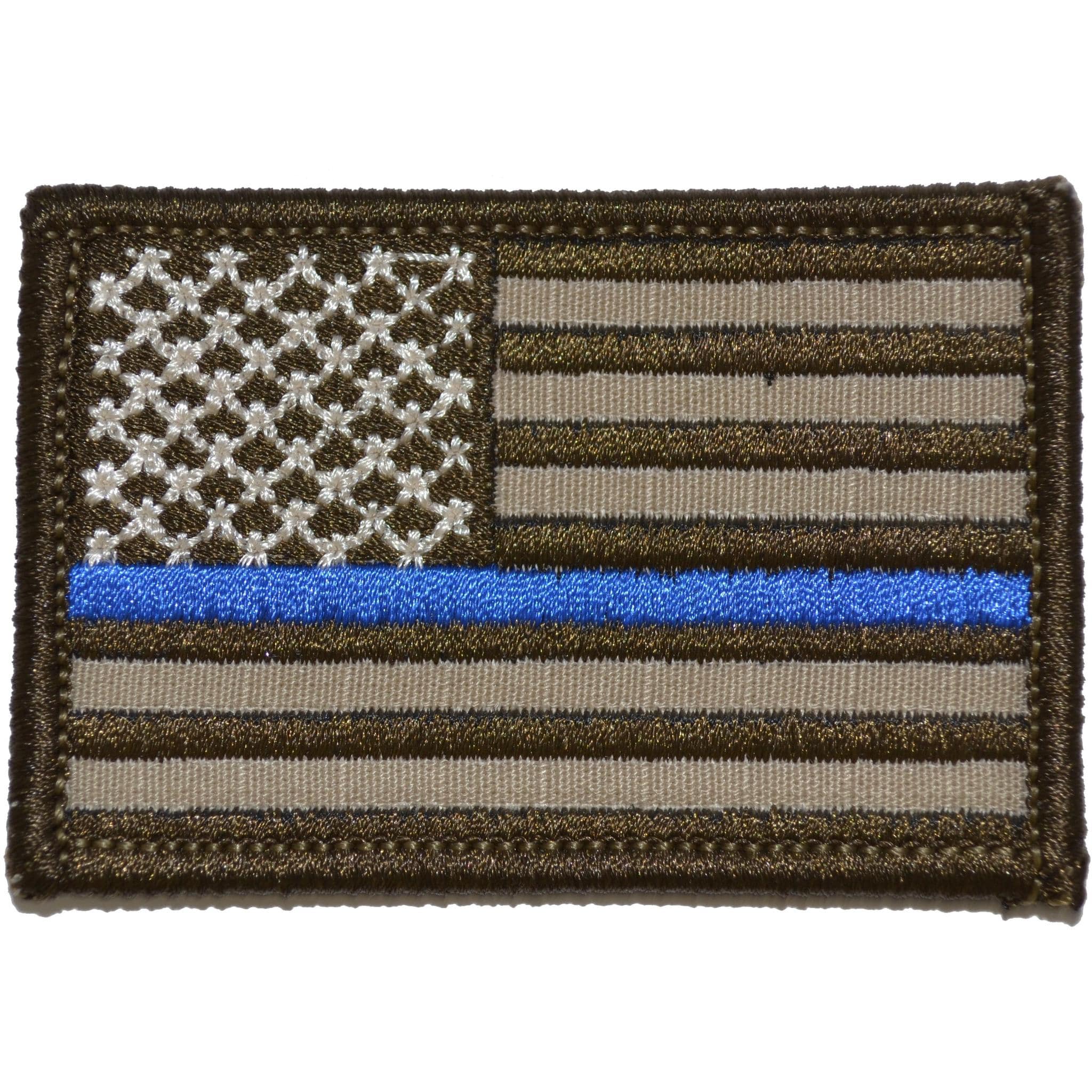 Thin Blue Line American Flag - 2x3 Patch