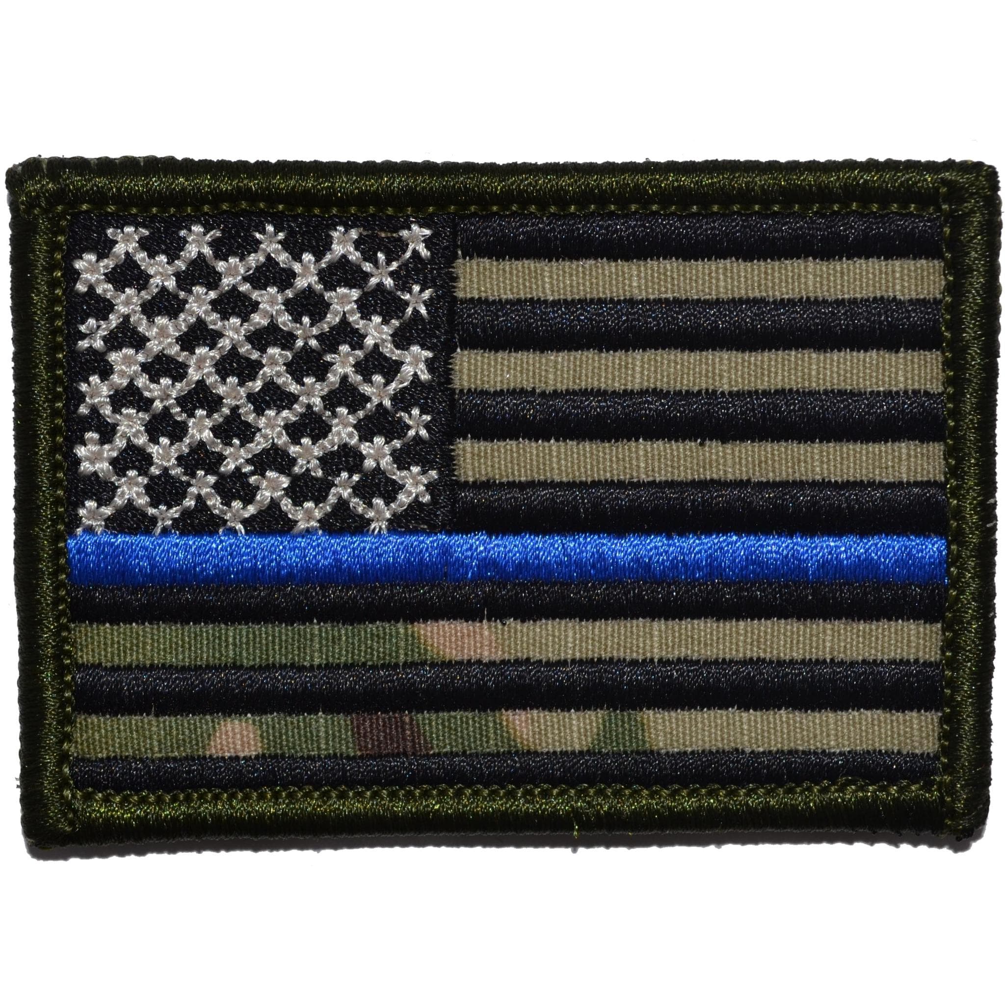 Thin Blue Line American Flag - 2x3 Patch