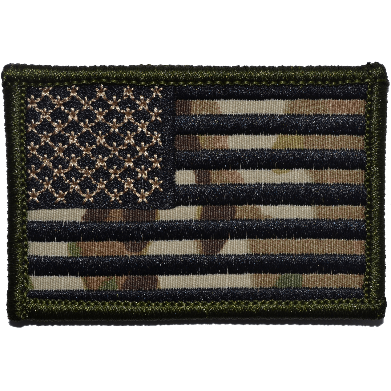 MultiCam USA Flag Patch 2x3 with Black Stitching