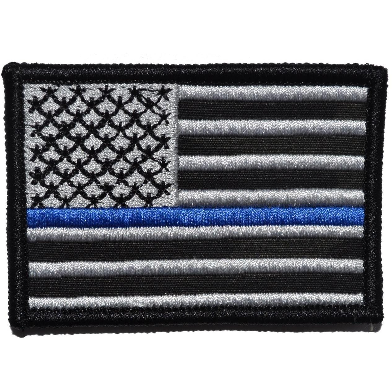 Thin Blue Line American Flag - 2x3 Patch