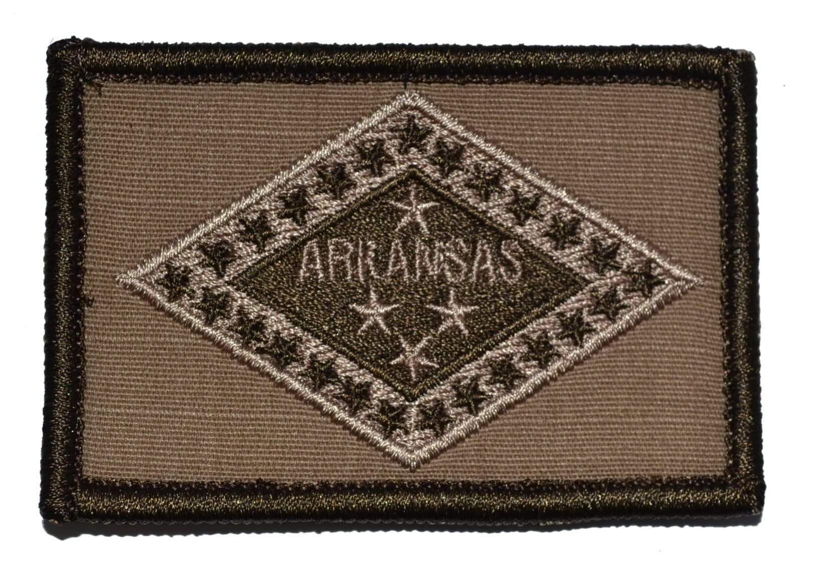 Tactical Gear Junkie Patches Coyote Brown Arkansas State Flag - 2x3 Patch