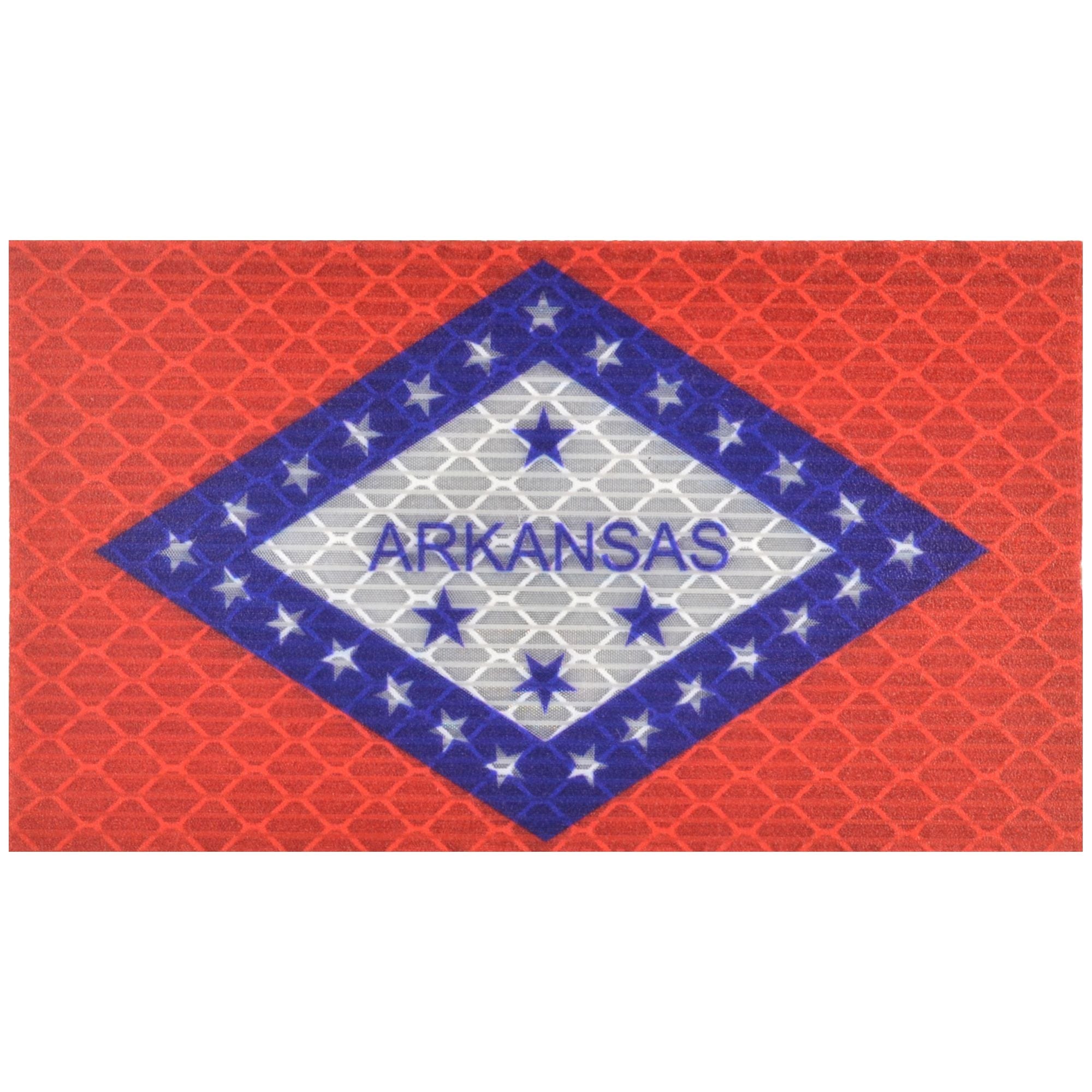 Reflective Arkansas State Flag - 2x3.5 Patch