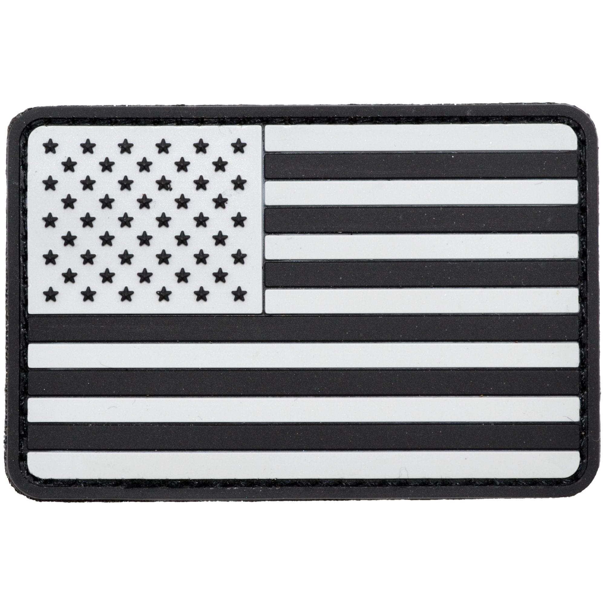 USA Flag Black - 2x3 PVC Patch