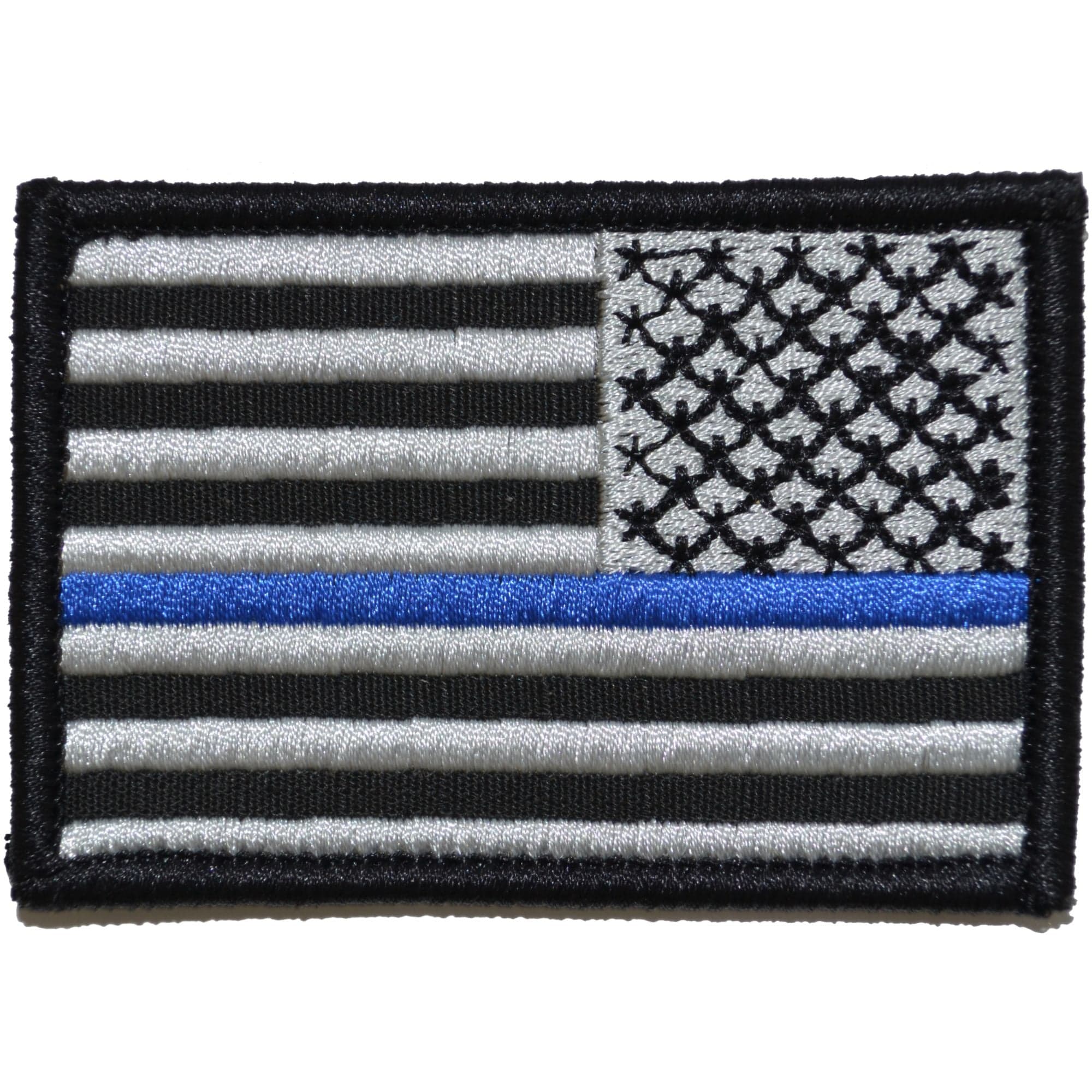 Reverse Thin Blue Line American Flag - 2x3 Patch