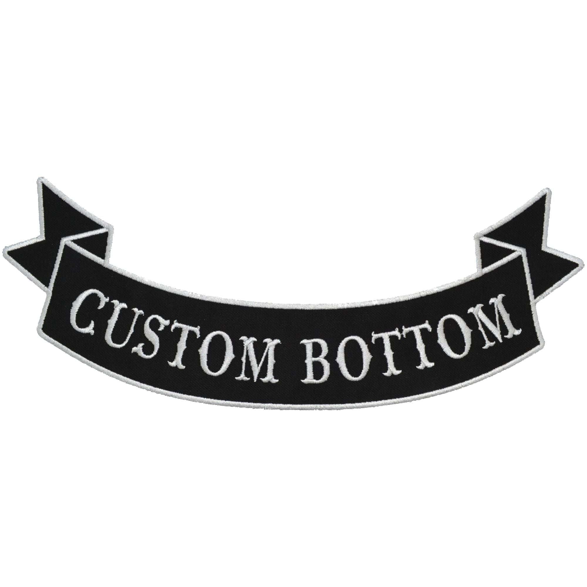 Custom Biker Vest Patch - Bottom Banner Style Rocker - Sew On