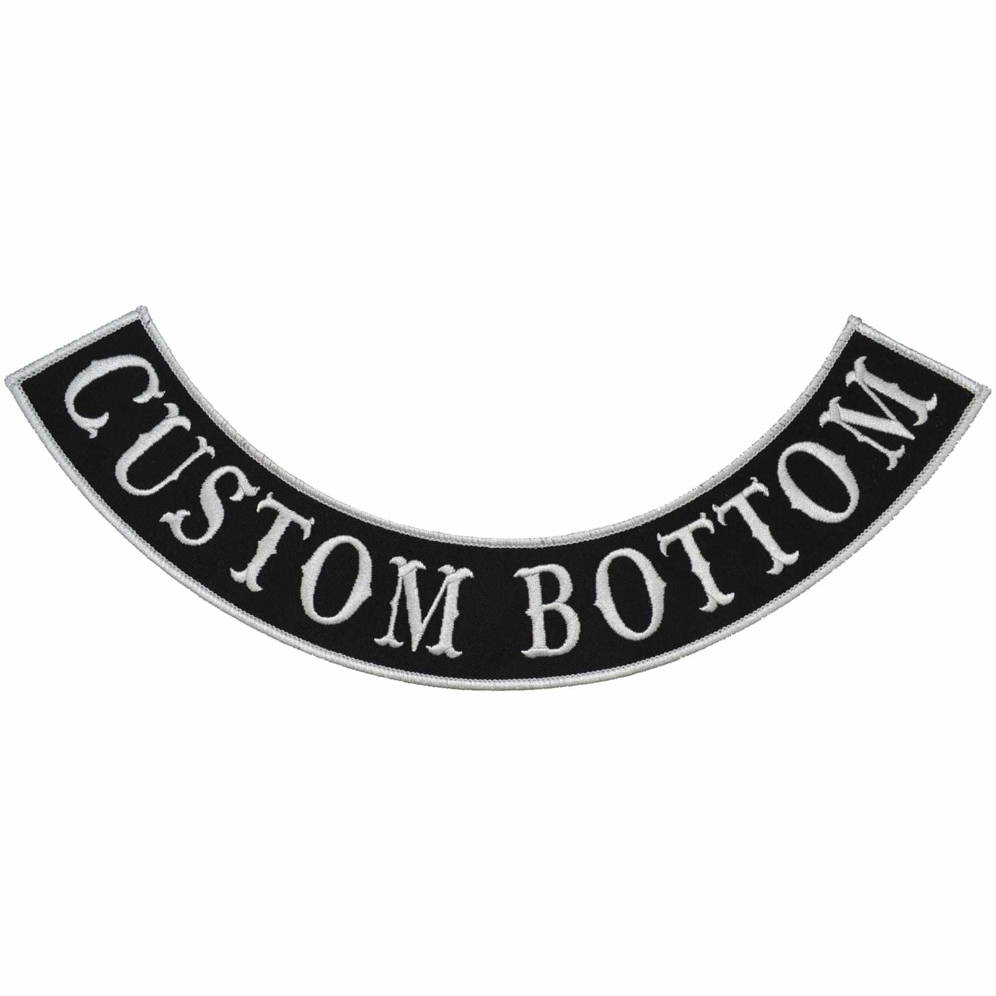 Custom Biker Vest Patch - Bottom Arch Style Rocker - Sew On