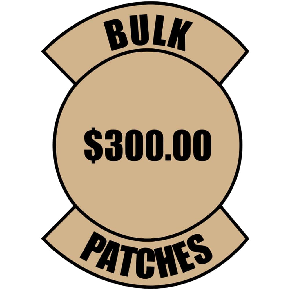 $300 Order of Bulk Patches - Variety of Sizes and Colors