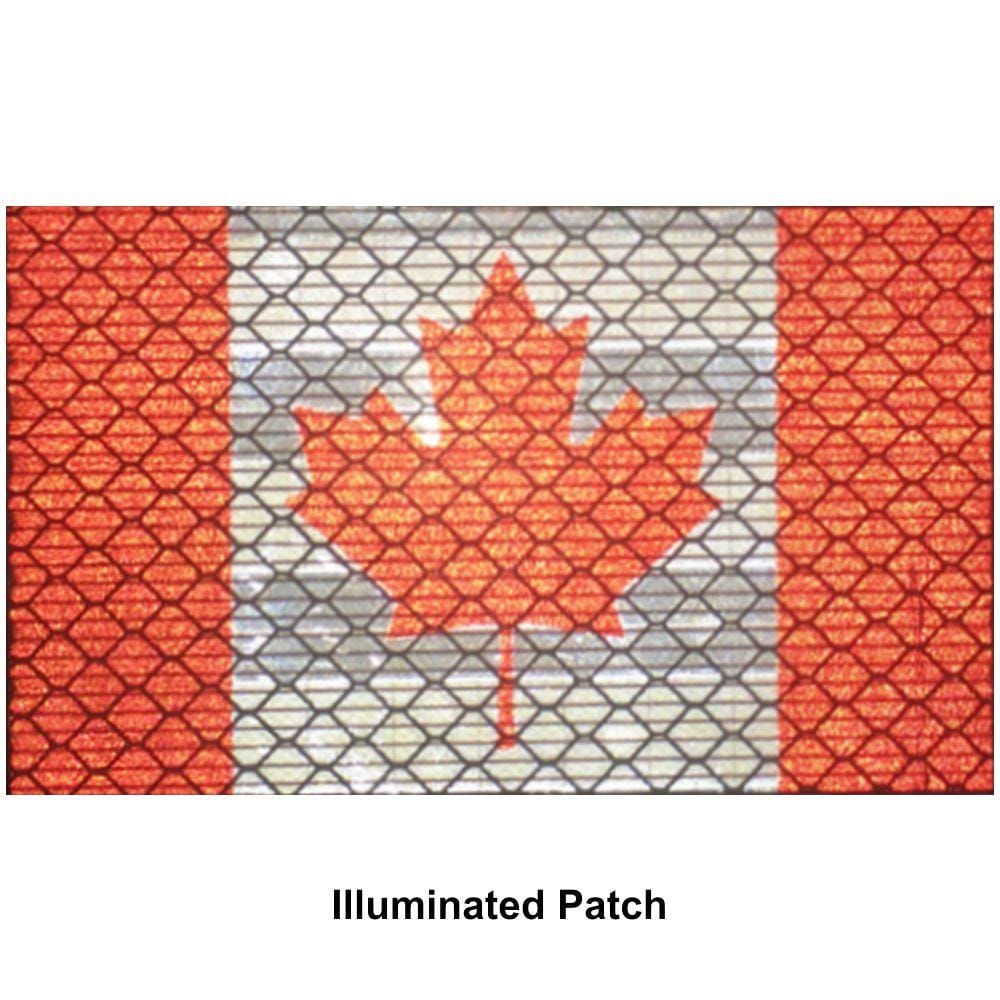 Reflective Canada Flag - 2x3.5 Patch