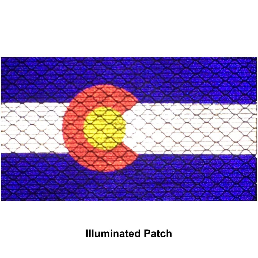 Reflective Colorado State Flag - 2x3.5 Patch