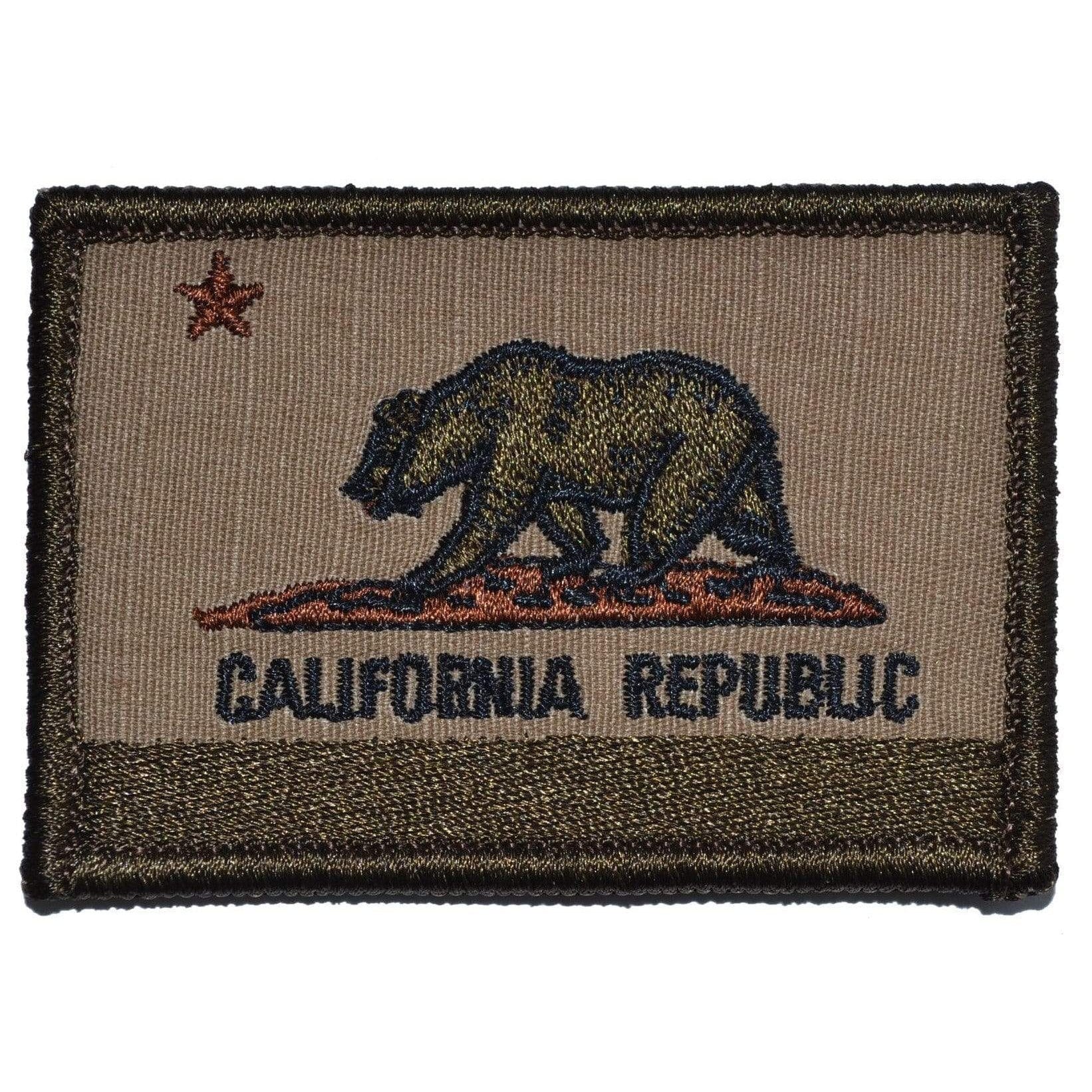 Tactical Gear Junkie Patches Coyote Brown California Republic State Flag - 2x3 Patch