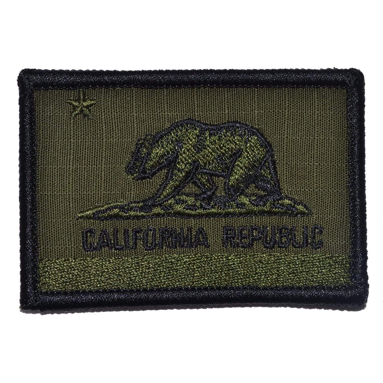 Tactical Gear Junkie Patches Olive Drab California Republic State Flag - 2x3 Patch