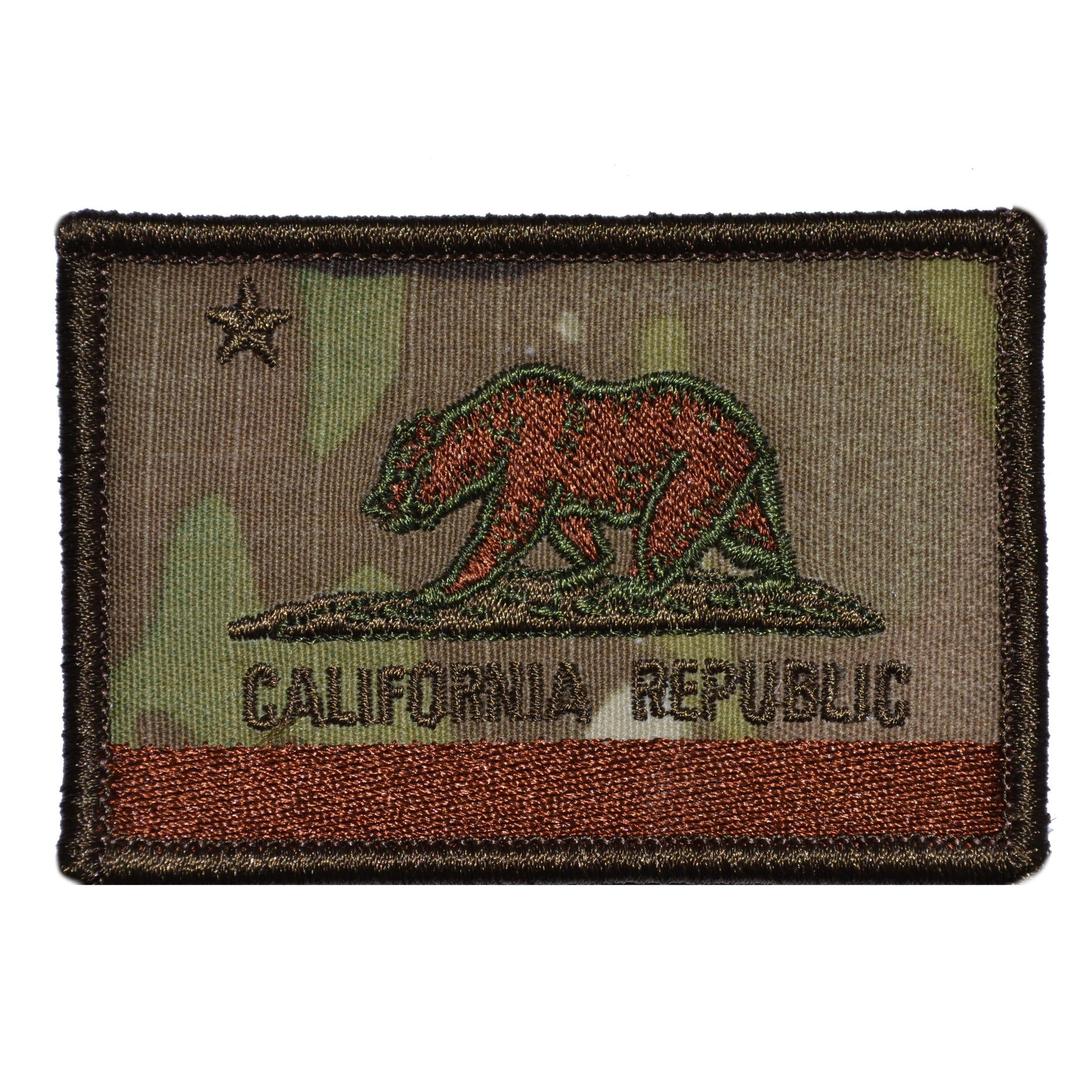 Tactical Gear Junkie Patches MultiCam California Republic State Flag - 2x3 Patch