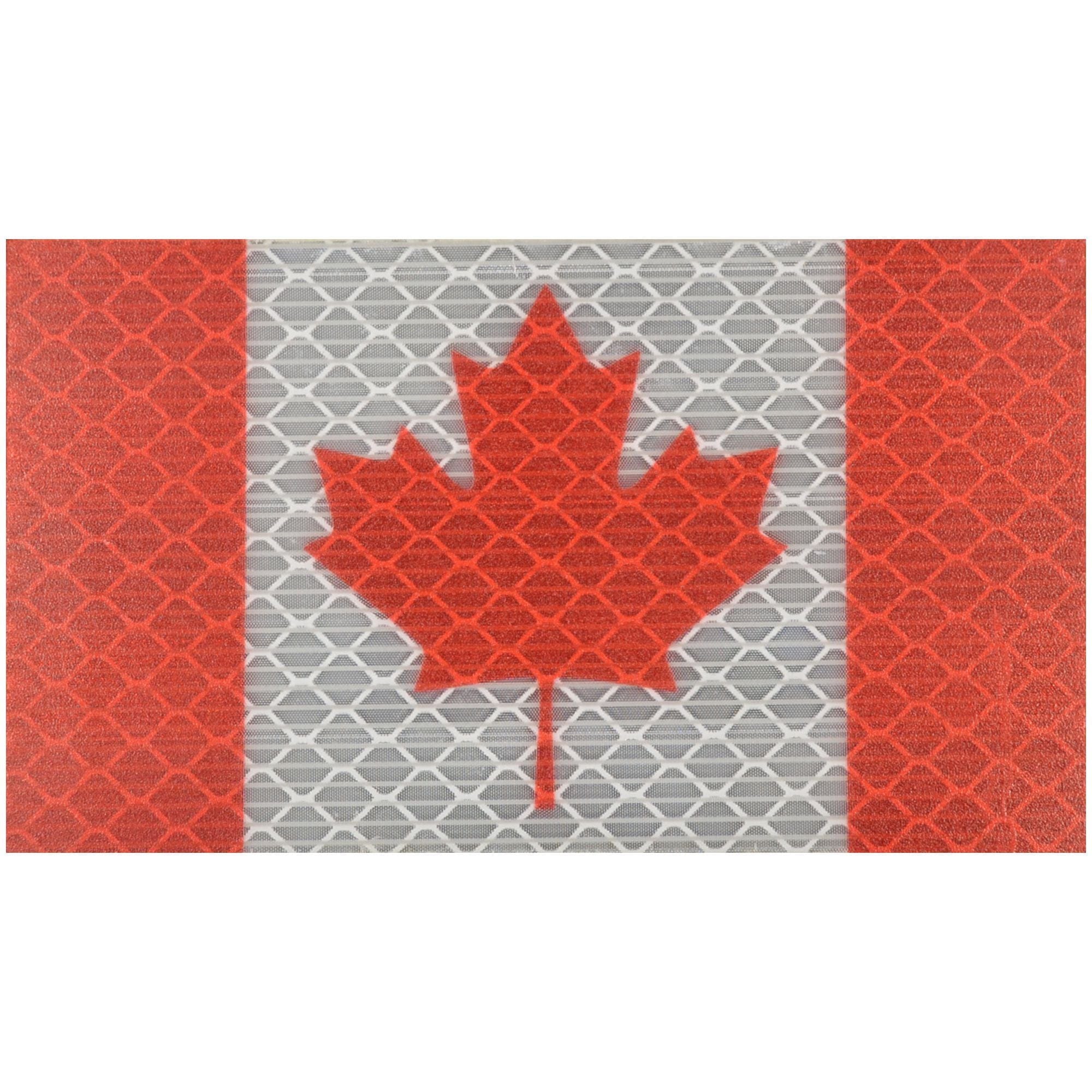 Reflective Canada Flag - 2x3.5 Patch