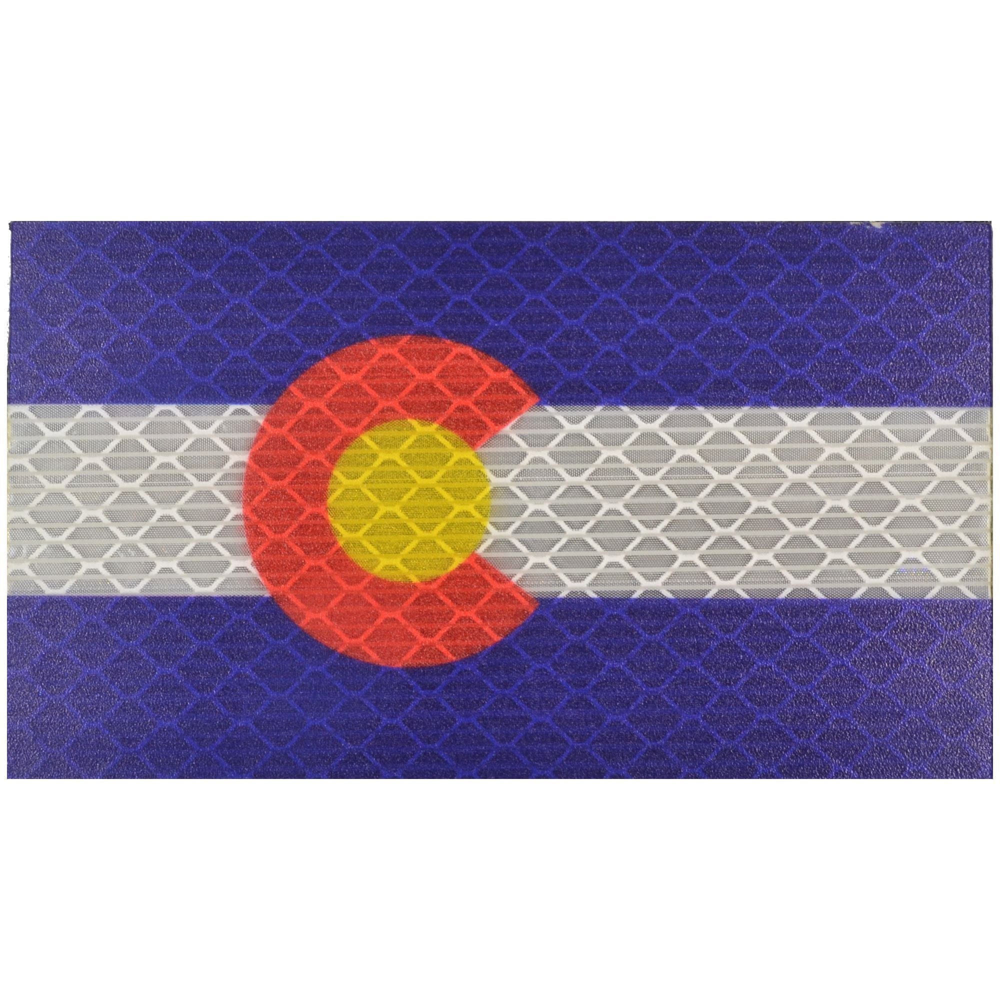 Reflective Colorado State Flag - 2x3.5 Patch