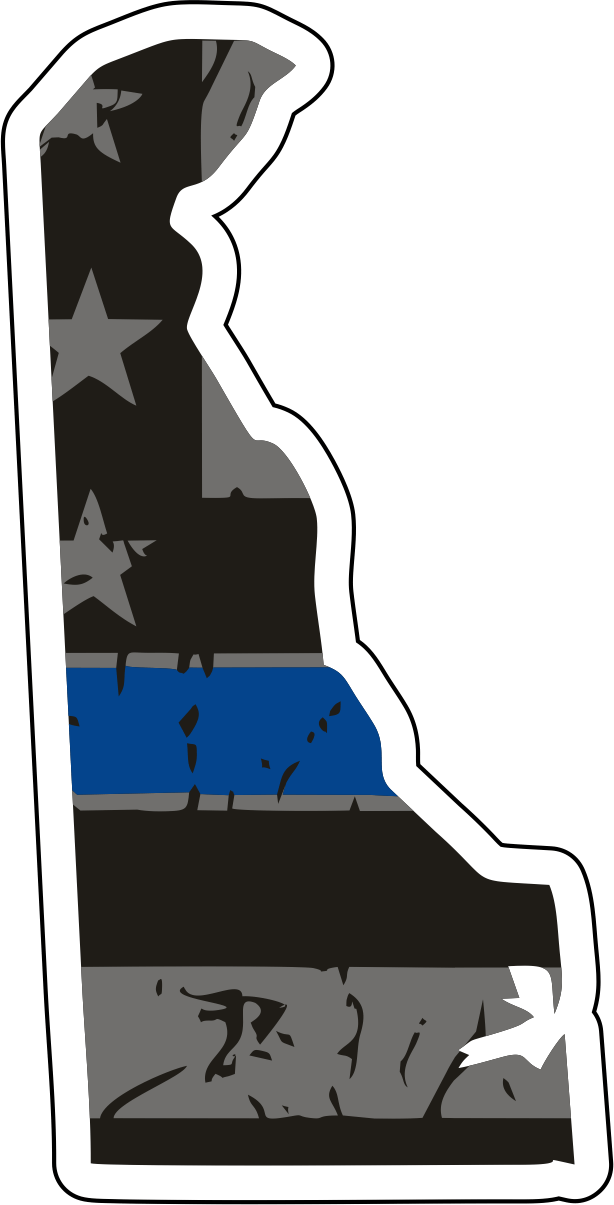 Distressed Thin Blue Line State Sticker - Choose Your State