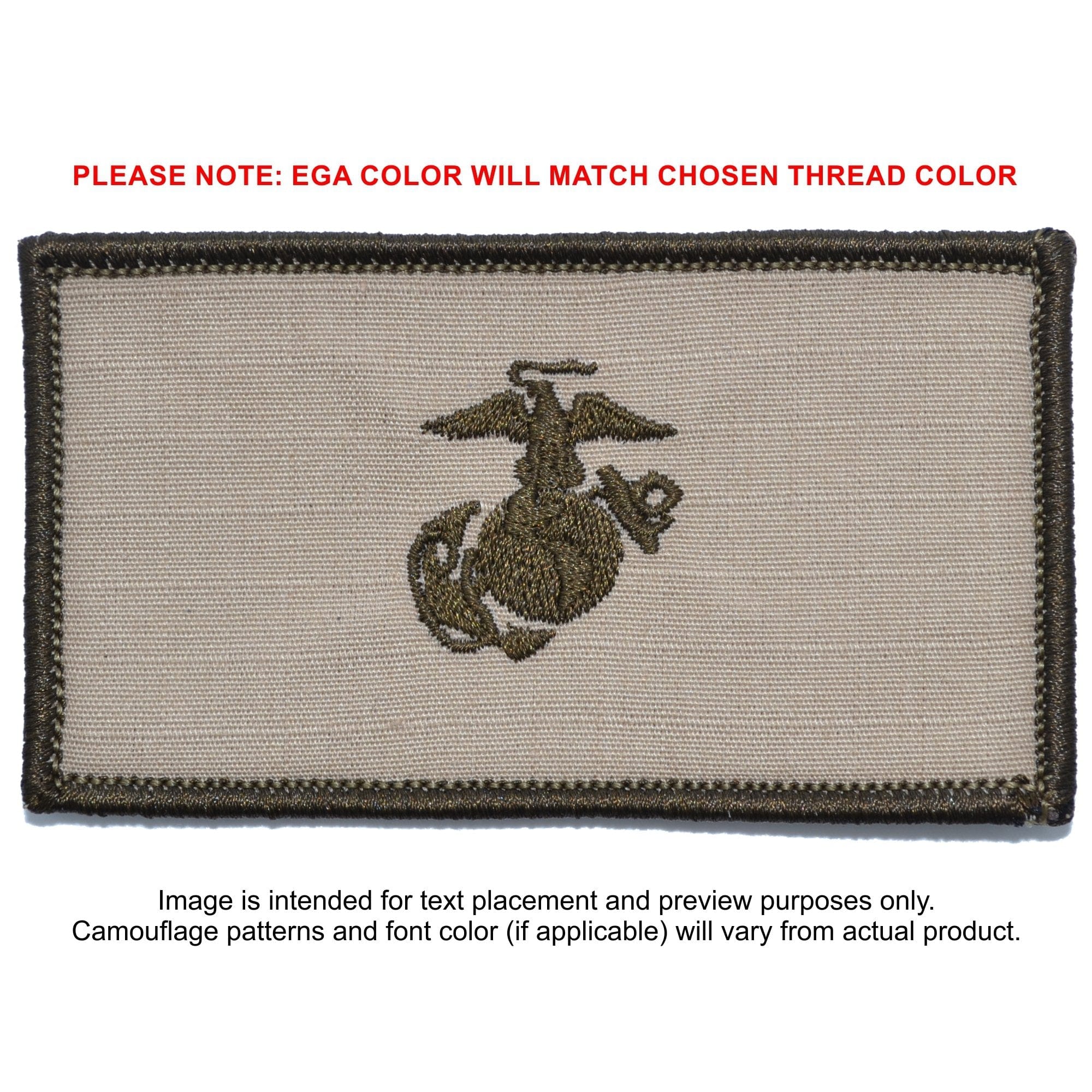 USMC Plate Carrier Flak Patch - Eagle Globe and Anchor Graphic (Filled Globe)