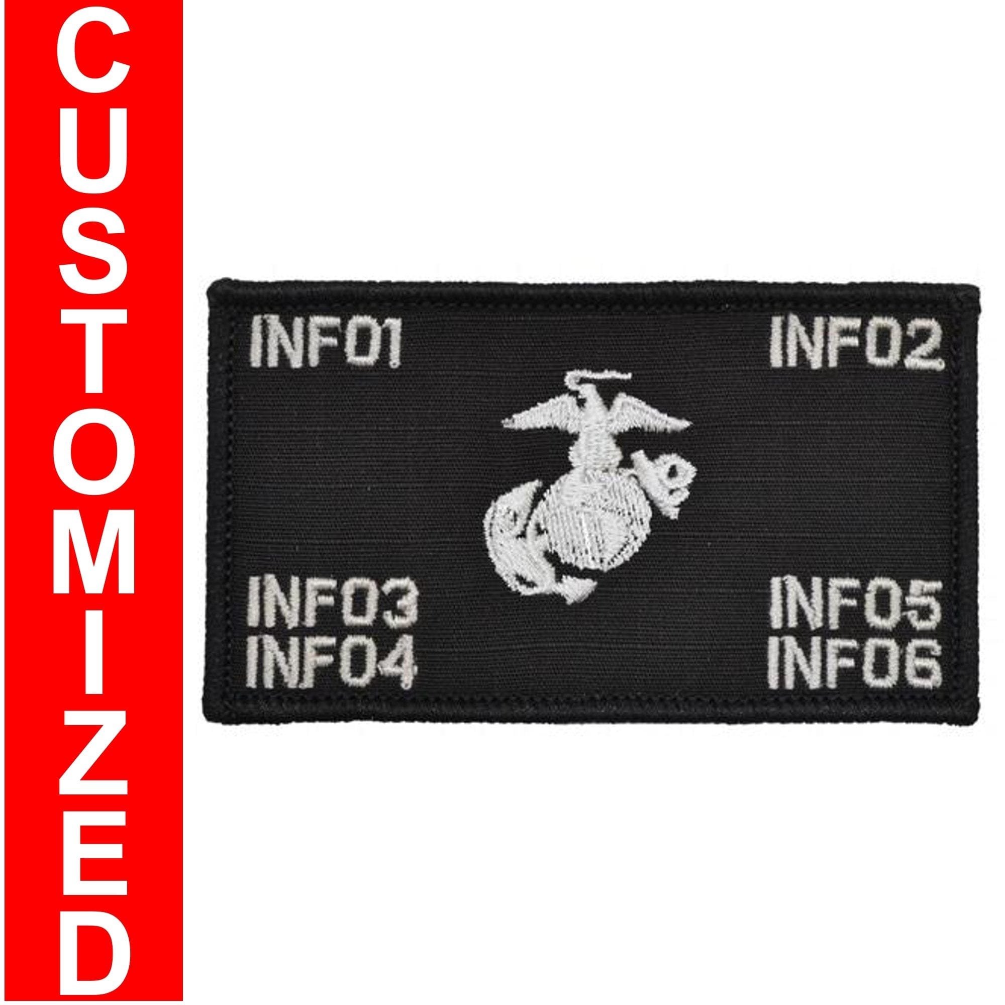 USMC Plate Carrier Flak Patch - Eagle Globe and Anchor Graphic (Filled Globe)