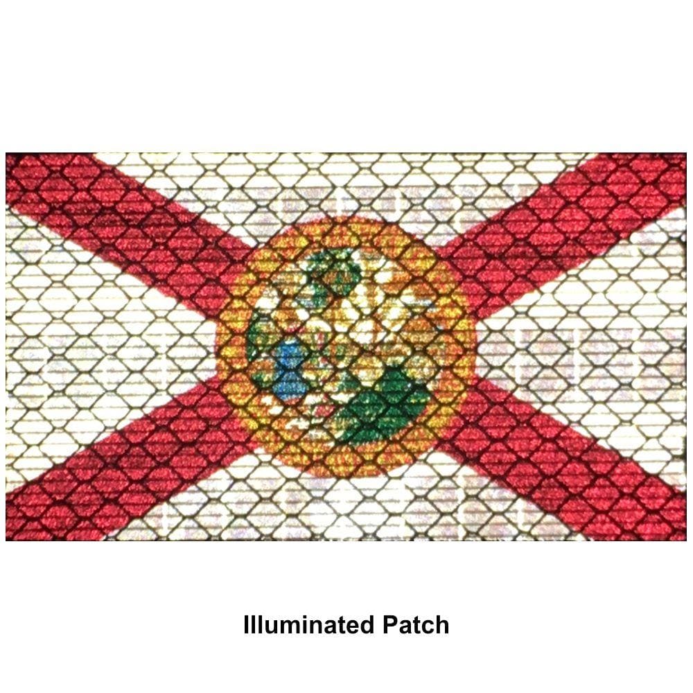 Reflective Florida State Flag - 2x3.5 Patch