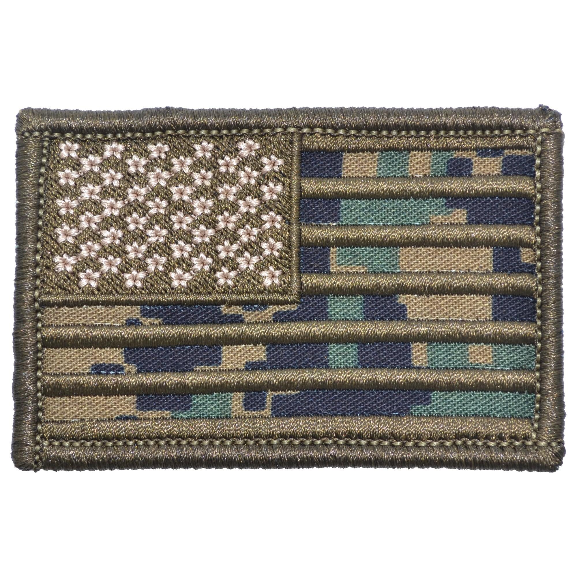 MARPAT Woodland USA Camo Flag - 2x3 Patch