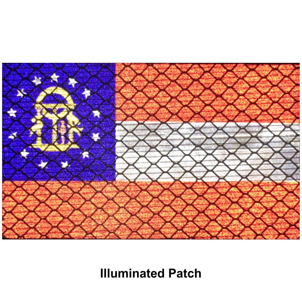 Reflective Georgia State Flag - 2x3.5 Patch