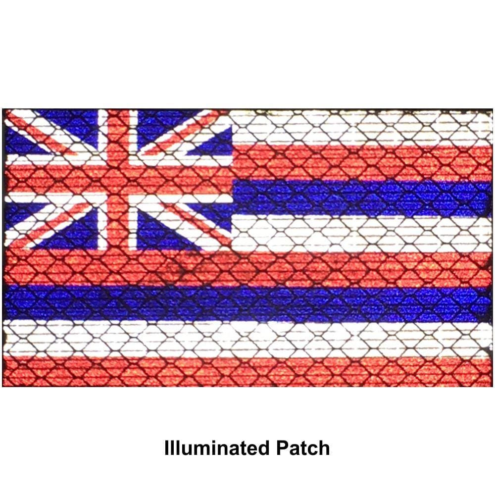 Reflective Hawaii State Flag - 2x3.5 Patch