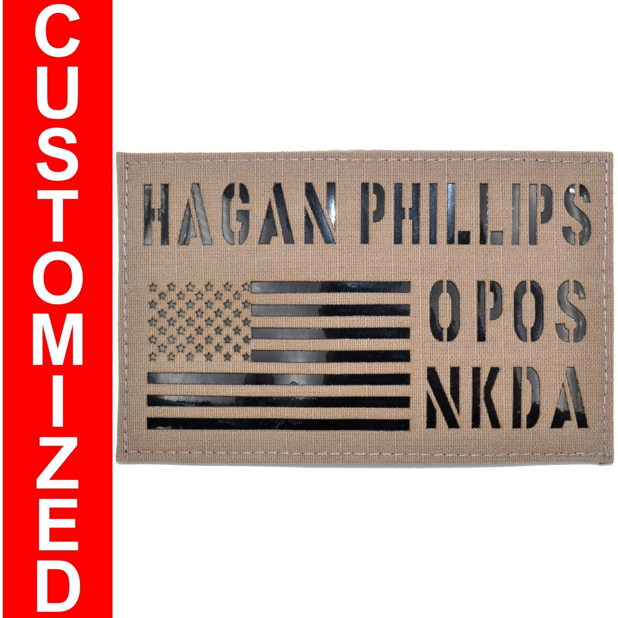 Custom Laser Cut Reflective ID Panel - 3x5 Patch