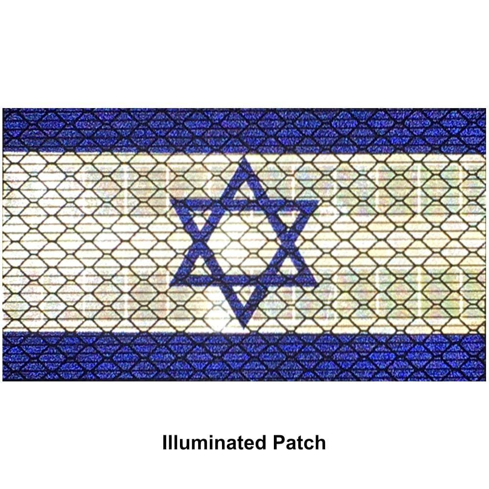 Reflective Israel Flag - 2x3.5 Patch