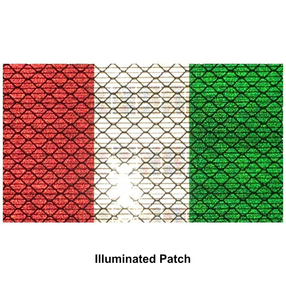 Reflective Italy Flag - 2x3.5 Patch