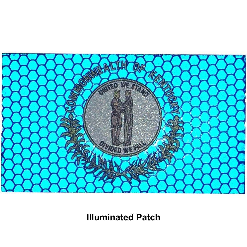 Reflective Kentucky State Flag - 2x3.5 Patch