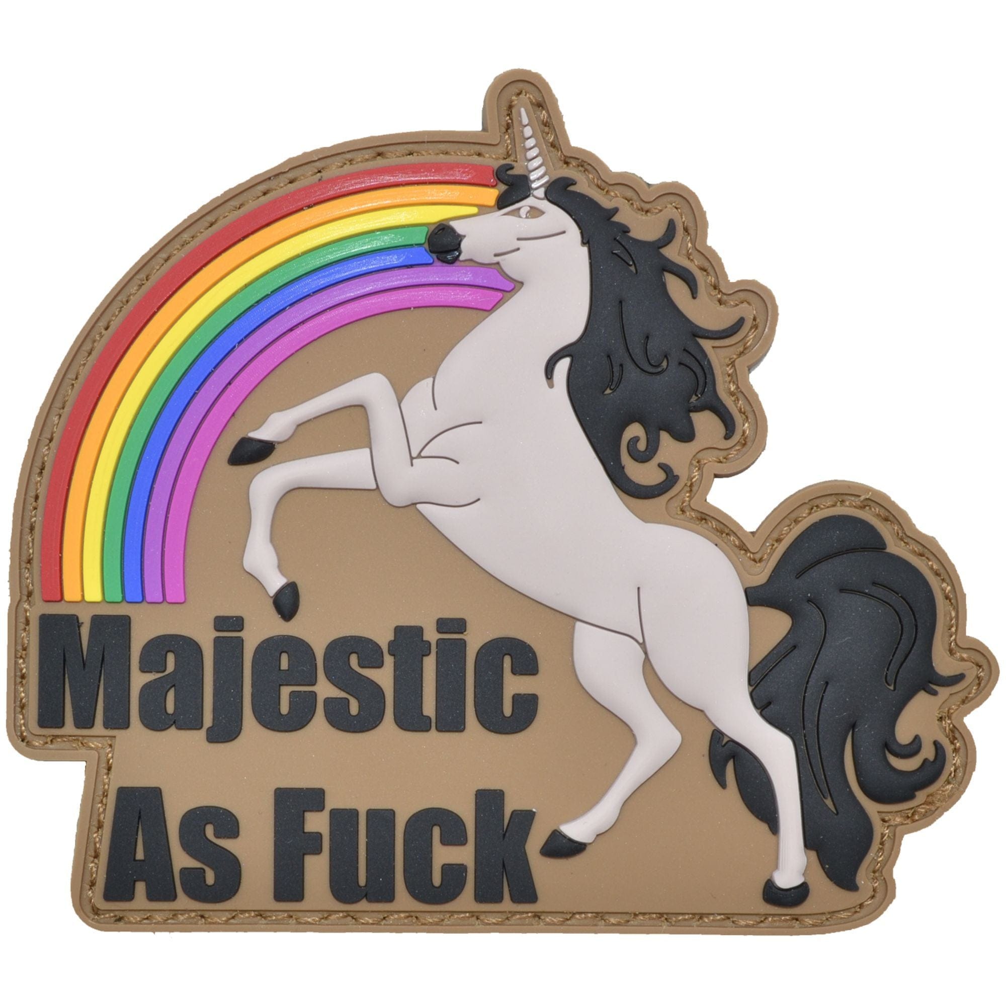 Majestic As Fuck Unicorn - 3.5 inch PVC Patch - Multiple Colors