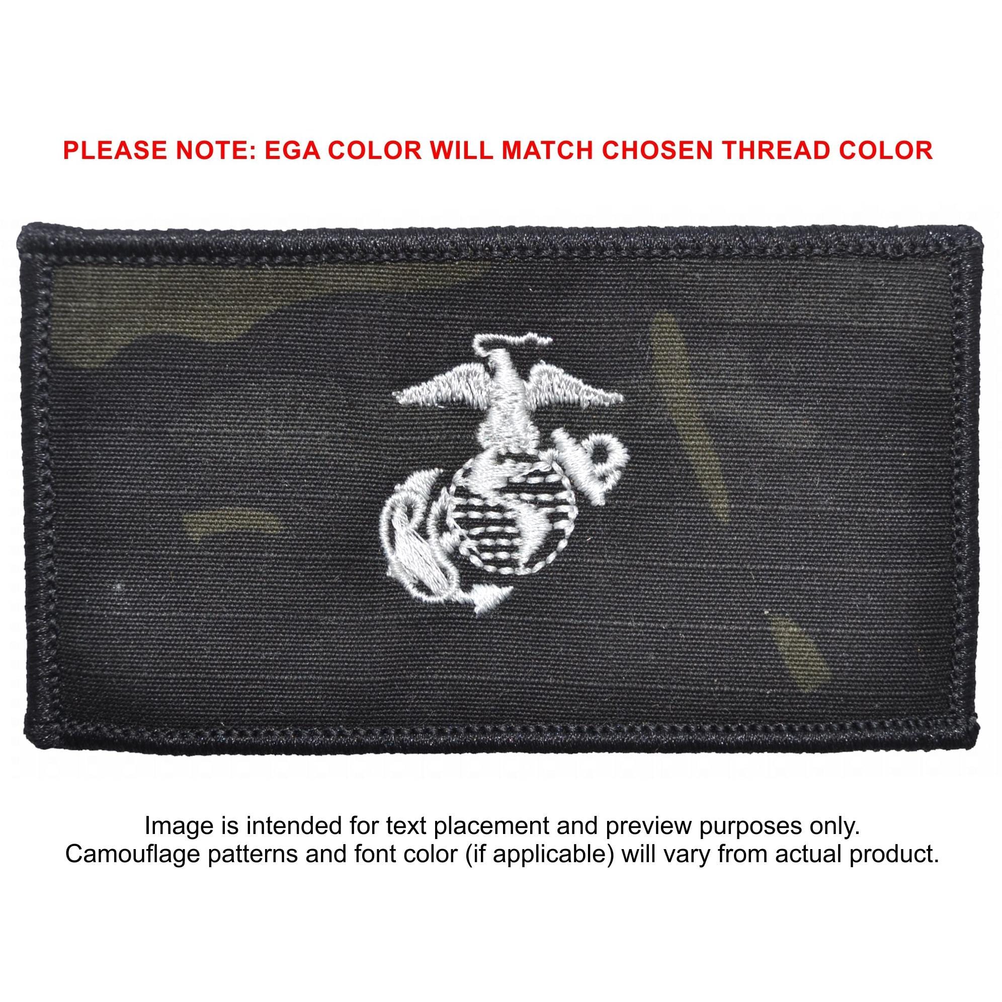 USMC Plate Carrier Flak Patch - Eagle Globe and Anchor Graphic (Open Globe)