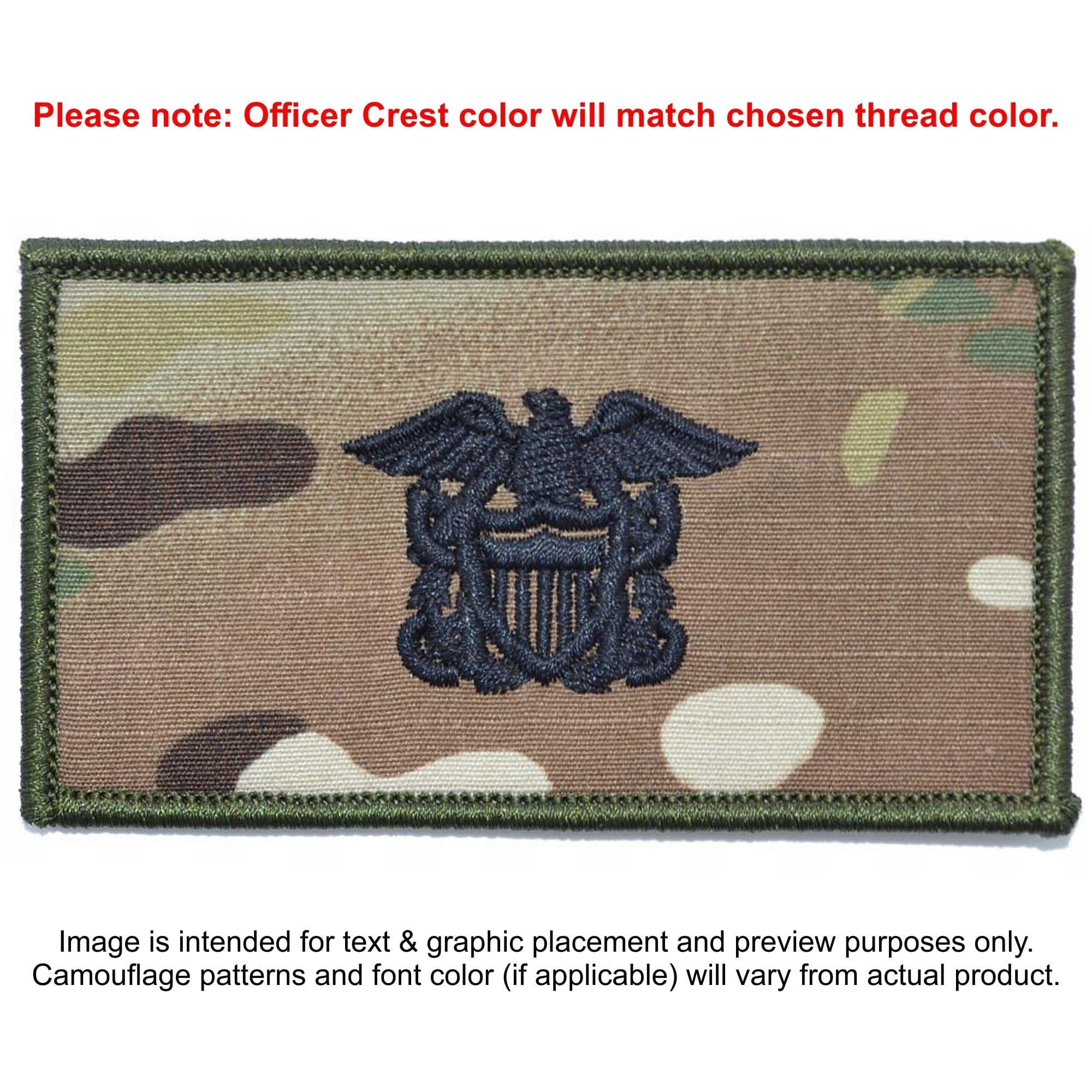 Custom US Navy Officer Combat Chest Plate Carrier Patch