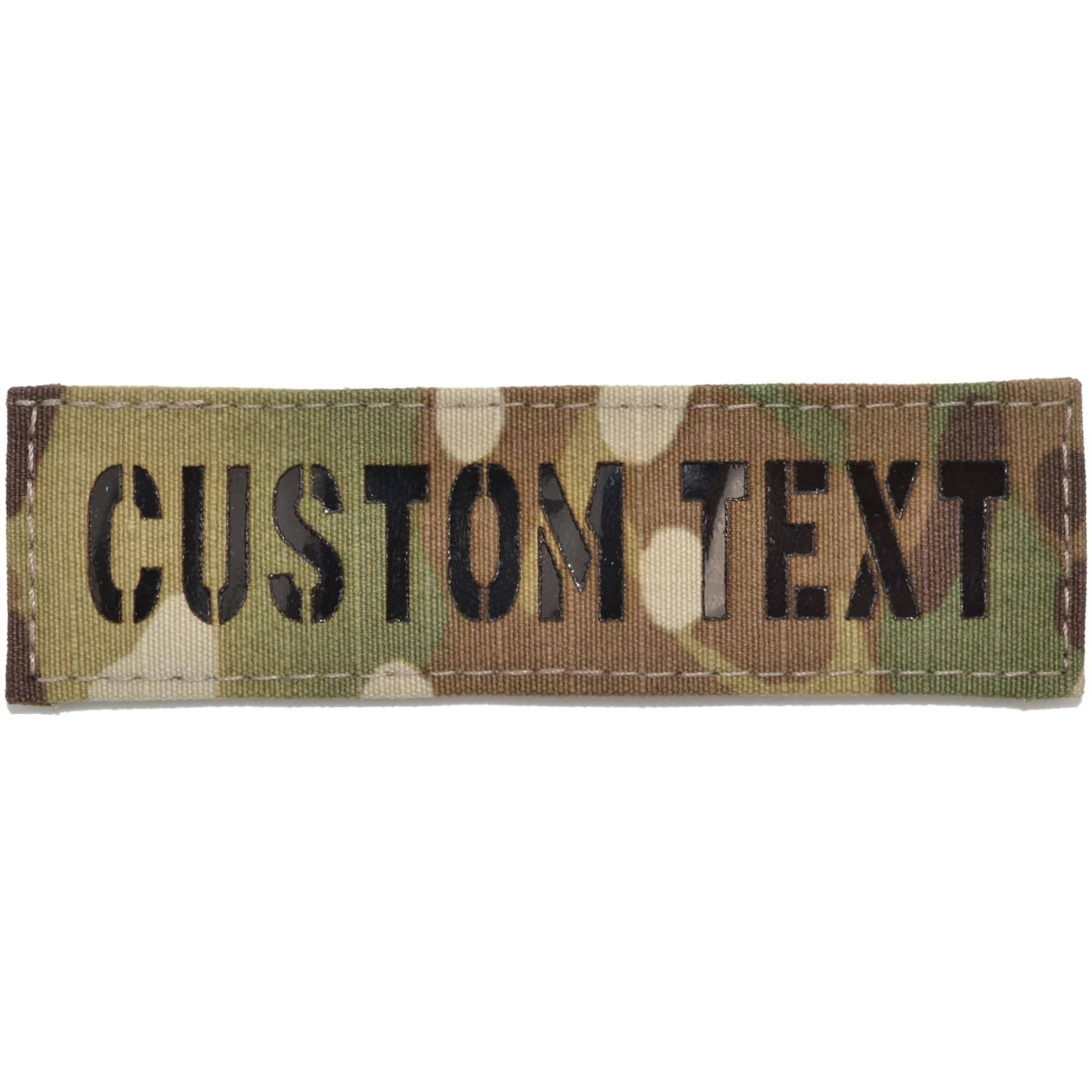 Custom Text Laser Cut Reflective - 1x3.75 Patch