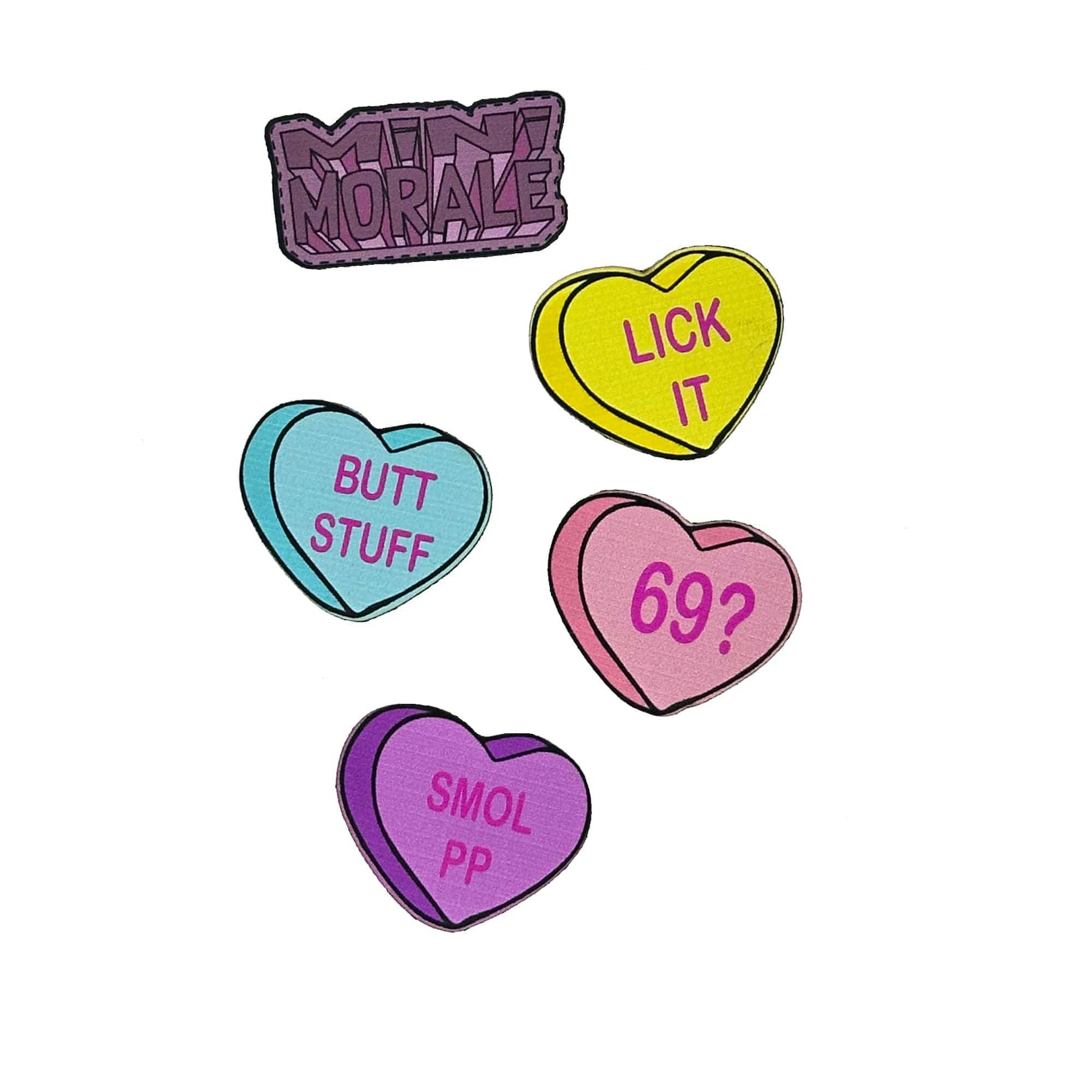Mini Morale - Conversation Hearts Patch Pack 2