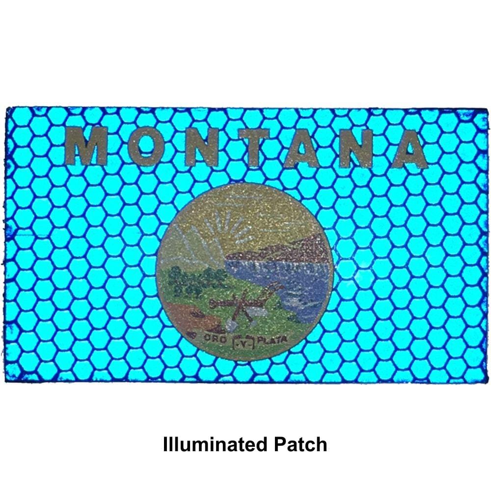 Reflective Montana State Flag - 2x3.5 Patch