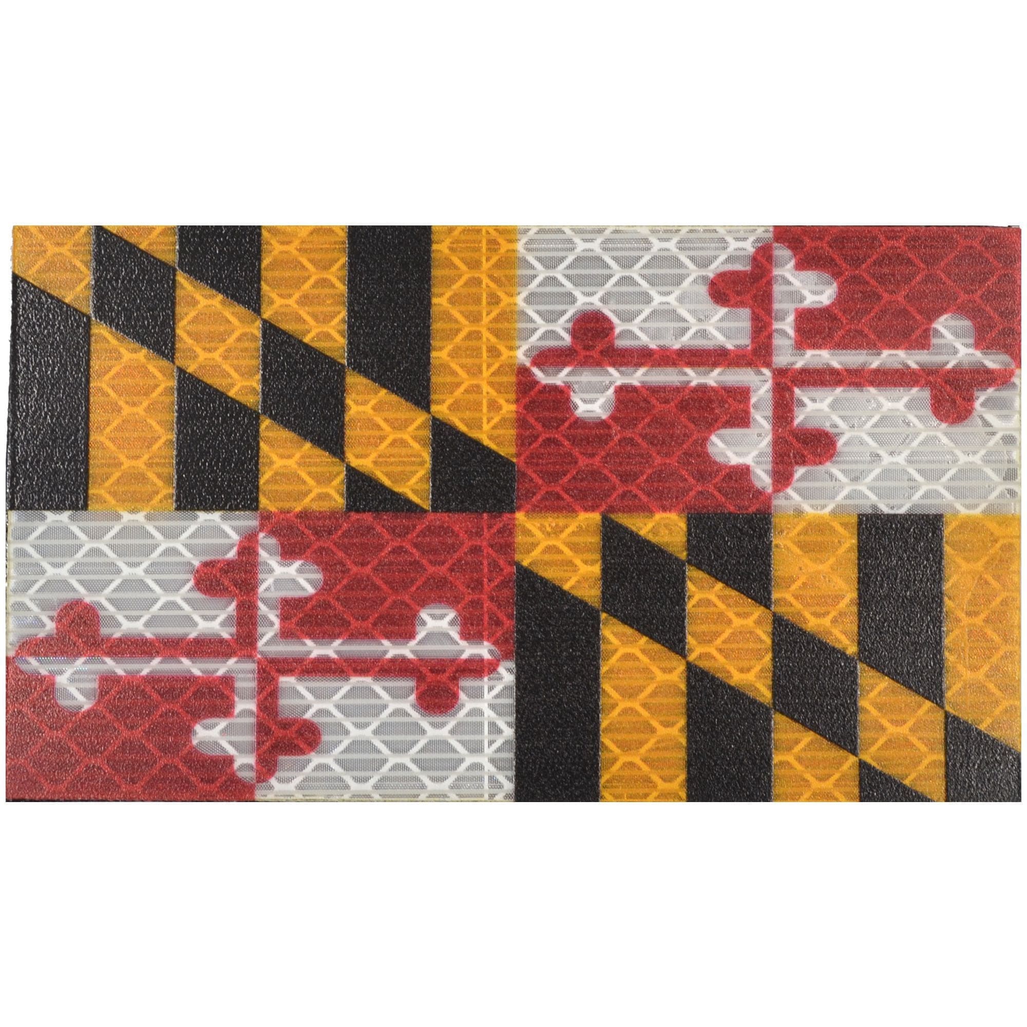 Reflective Maryland State Flag - 2x3.5 Patch