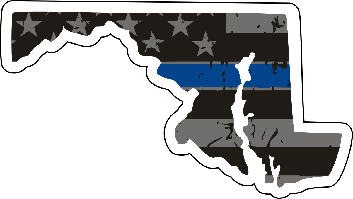 Distressed Thin Blue Line State Sticker - Choose Your State