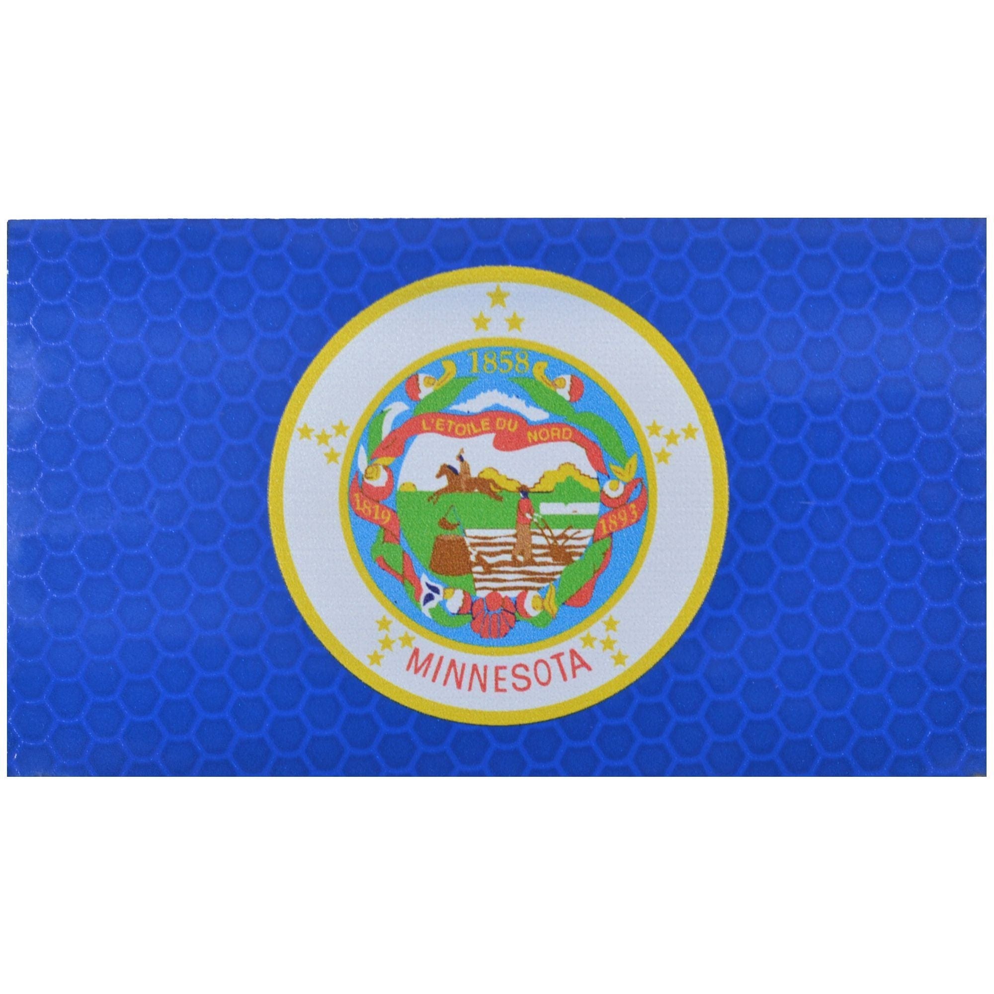 Reflective Minnesota State Flag - 2x3.5 Patch