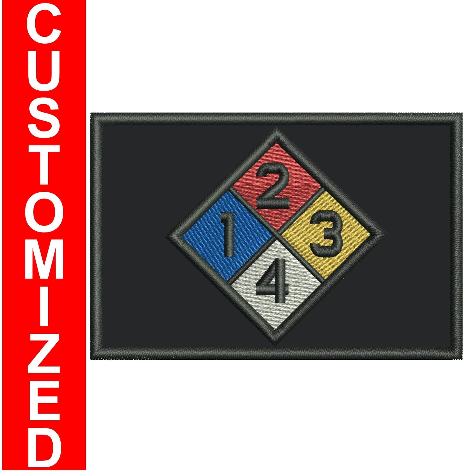 Custom NFPA 704 Fire Diamond - 2x3 Patch