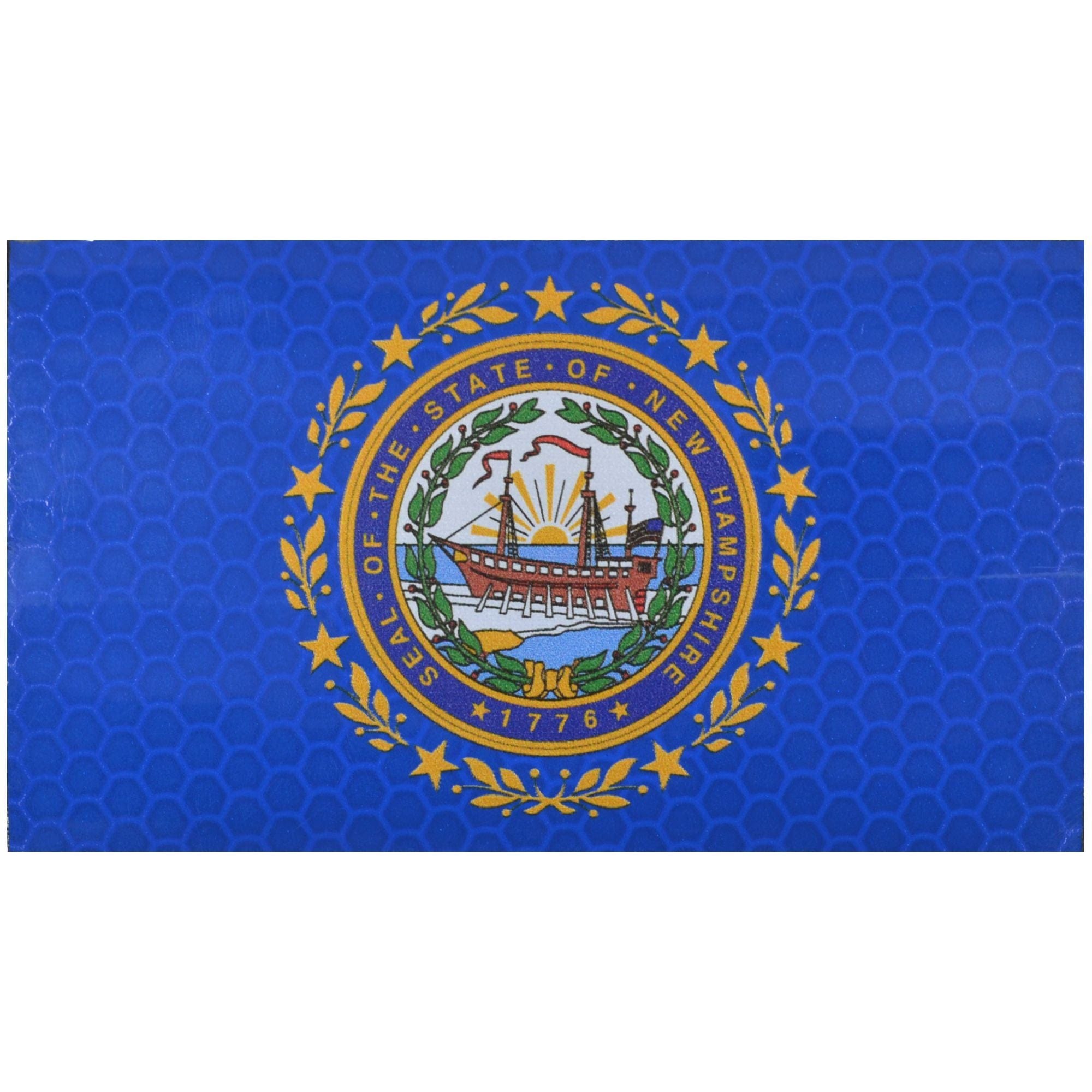 Reflective New Hampshire State Flag - 2x3.5 Patch