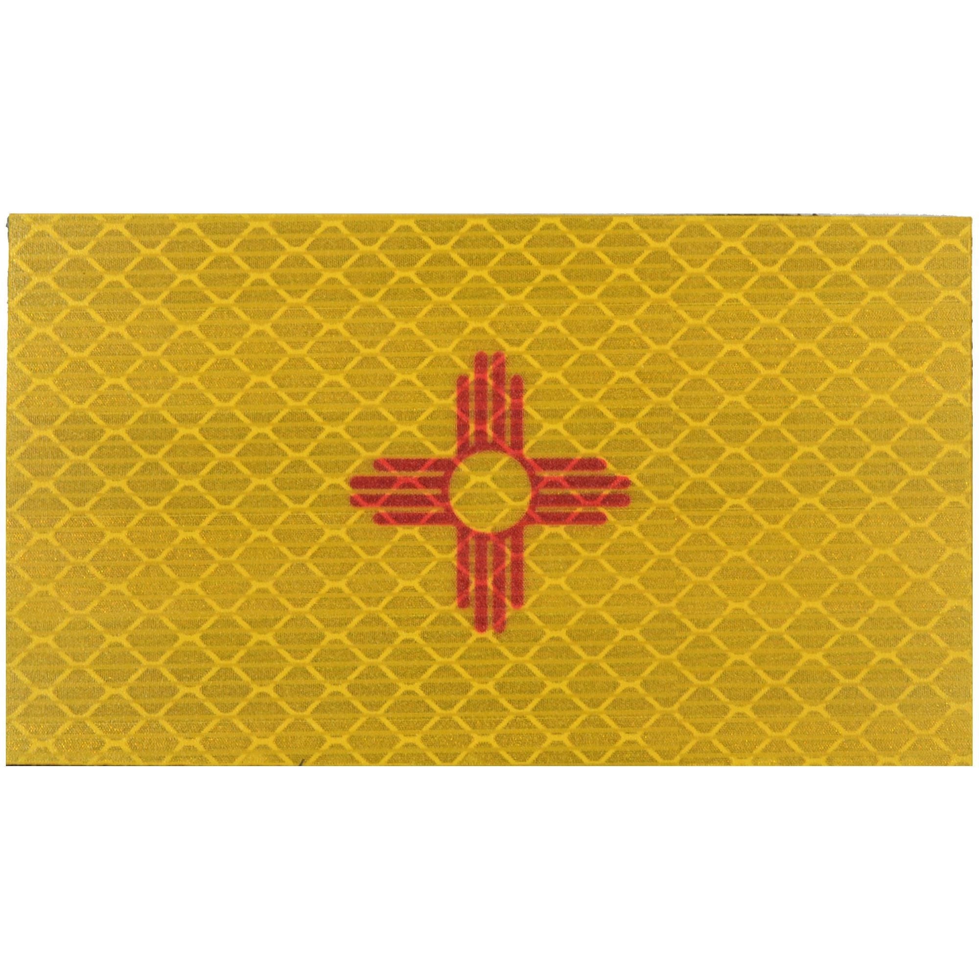 Reflective New Mexico State Flag - 2x3.5 Patch