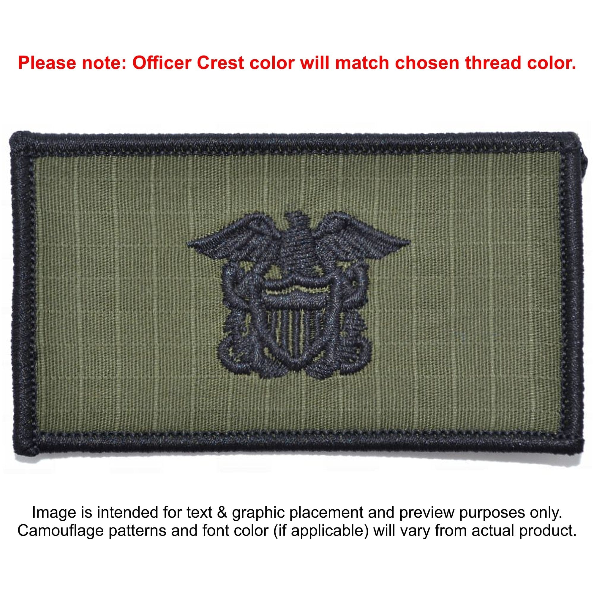 Custom US Navy Officer Combat Chest Plate Carrier Patch