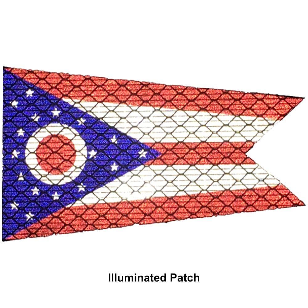 Reflective Ohio State Flag - 2x3.5 Patch