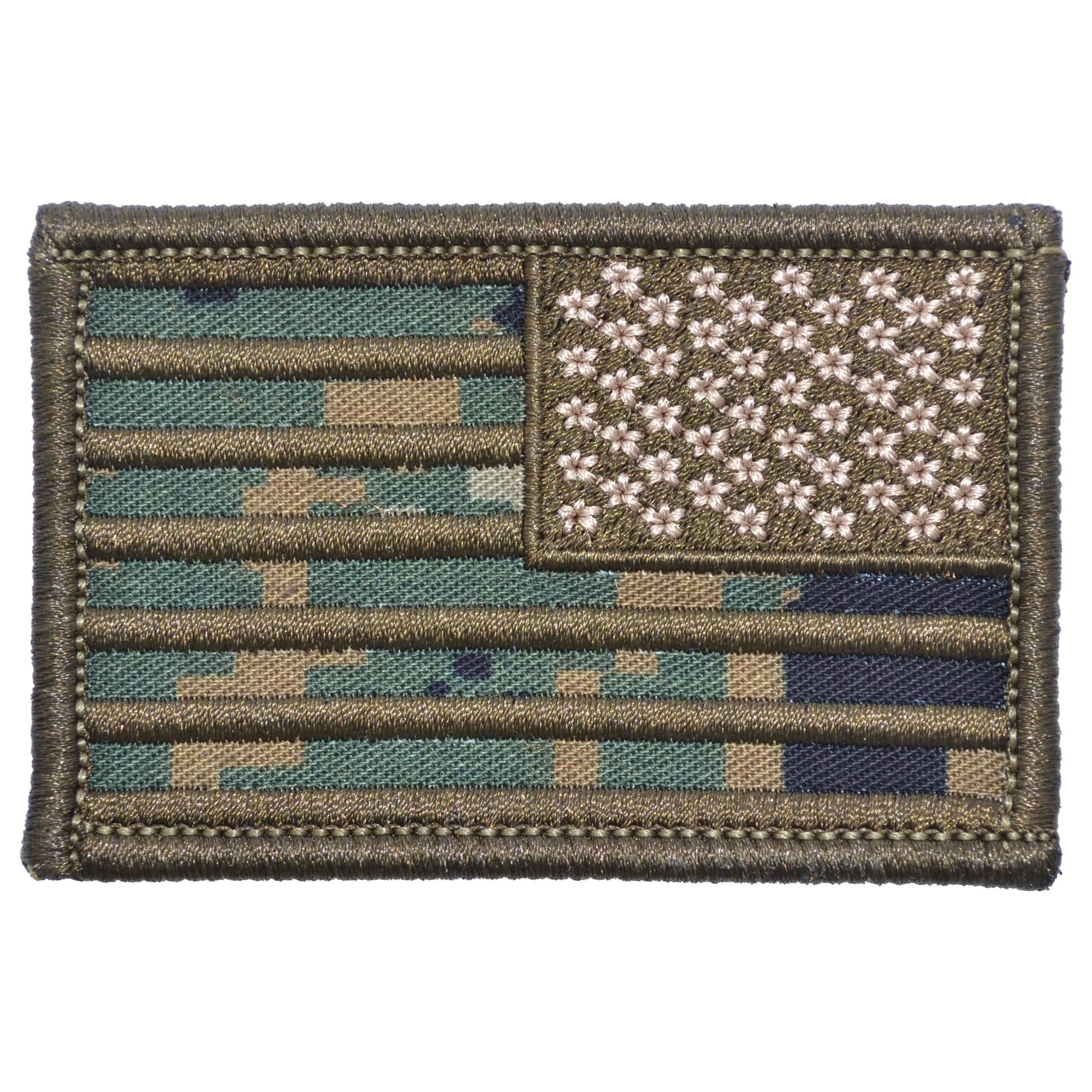 MARPAT Woodland USA Camo Flag - 2x3 Patch