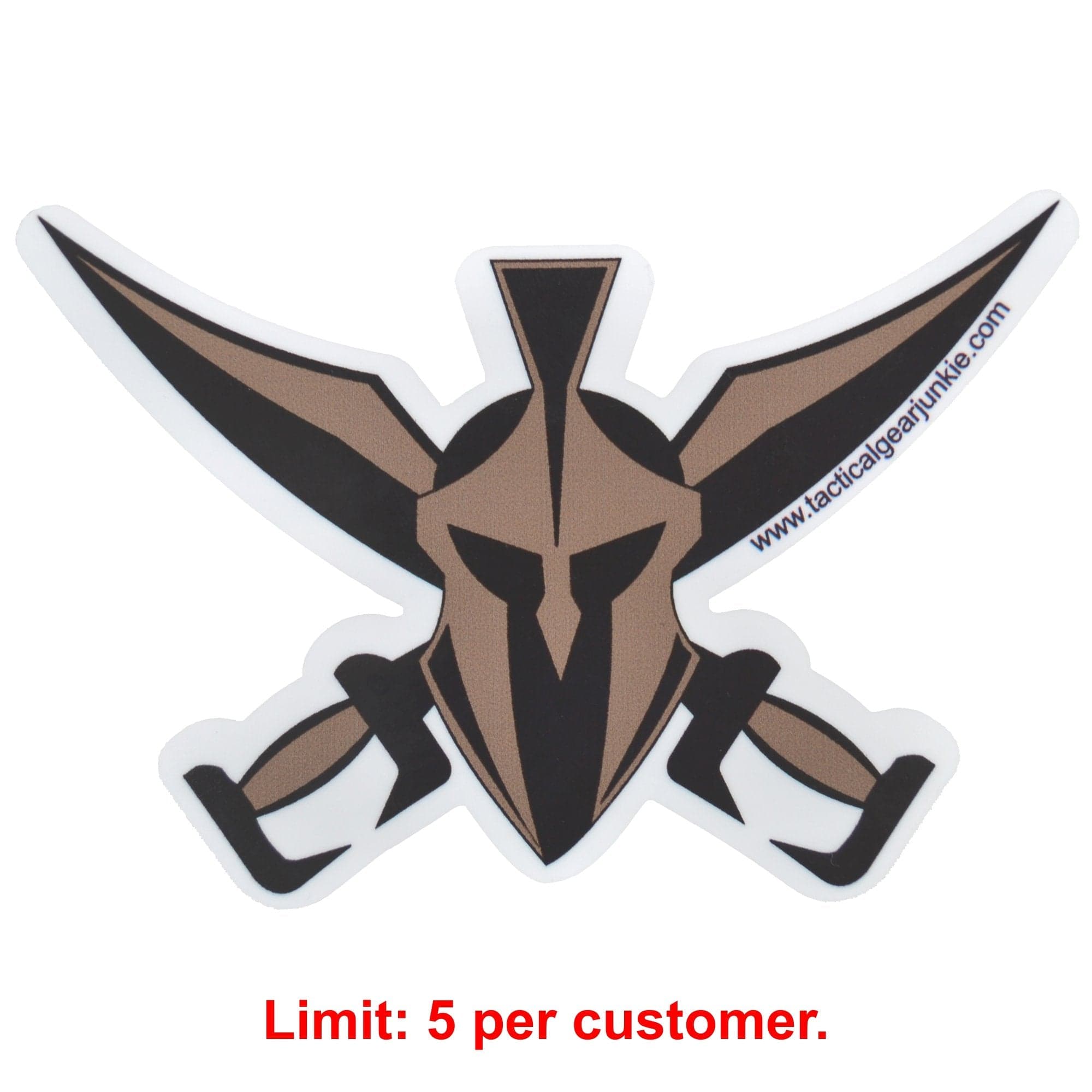 Tactical Gear Junkie Spartan Helmet Logo Sticker - 4 inch