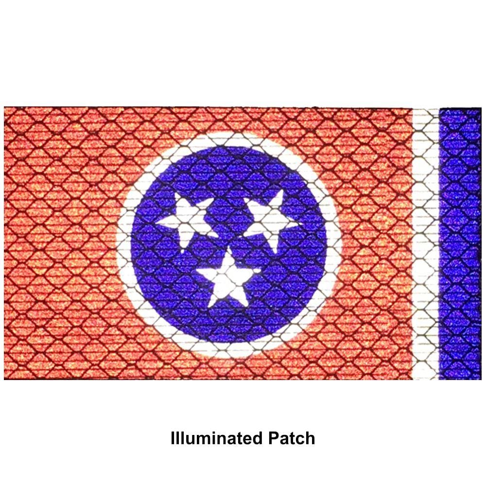 Reflective Tennessee State Flag - 2x3.5 Patch