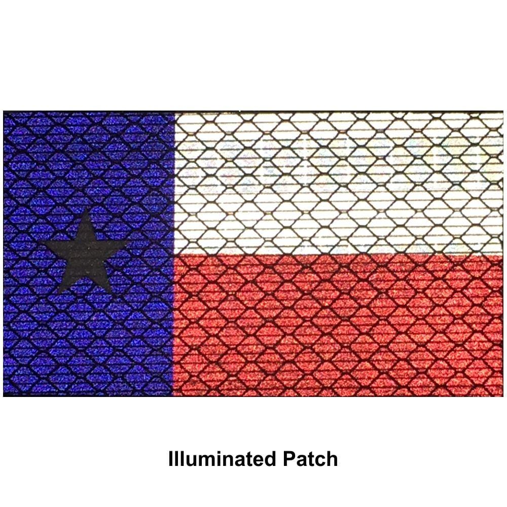 Reflective Texas State Flag - 2x3.5 Patch